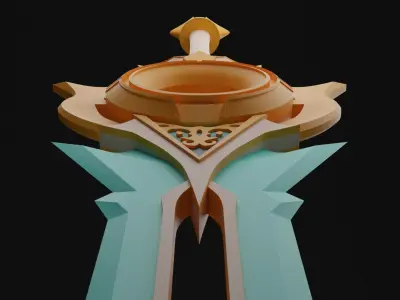 Light Demon Great Sword - Anime Sword Low Poly 3d model Low-poly 3D model