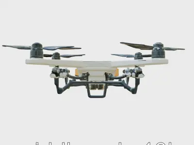 Tactical UAV Precision Replica with Removable Panels Low-poly 3D model