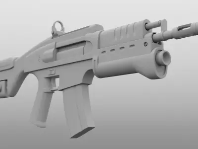 Assault Rifle Sci-FI 3D model