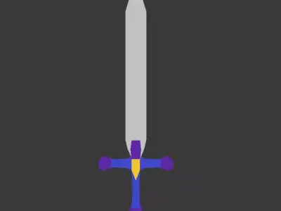 Simple Sword Free low-poly 3D model order