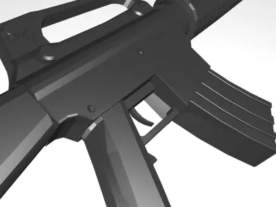 Low Poly AR-15 ar - rifle Low-poly 3D model