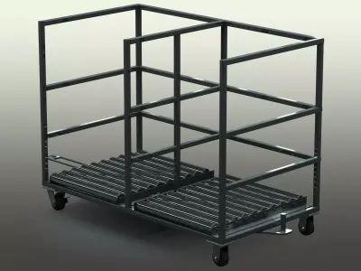 Roller Transfer Carts Trolley Free 3D model