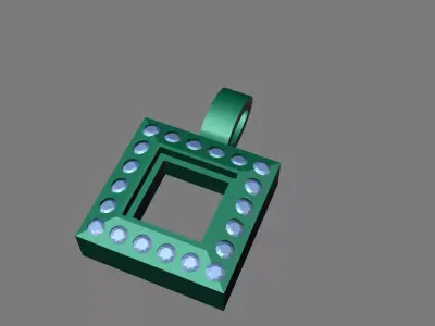 kulon square pendant Free 3D model