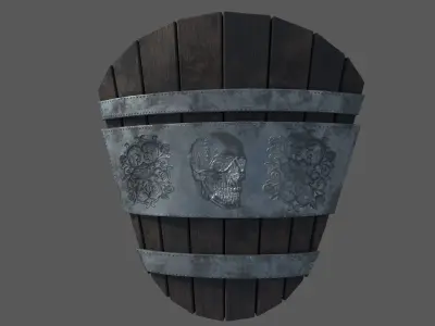 medieval shield Low-poly 3D model buy