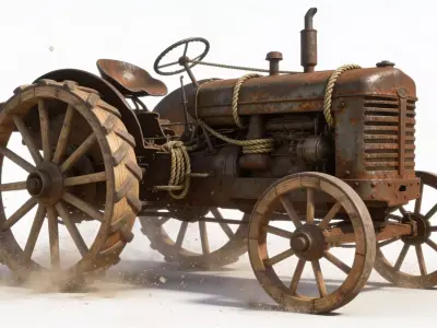 Frontier Nomad Tractor Low-poly 3D model