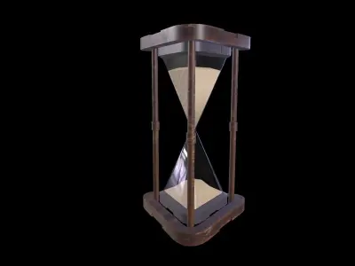 Vintage Hourglass Low-poly 3D model