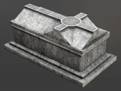Celtic Chest Tomb Low-poly 3D model