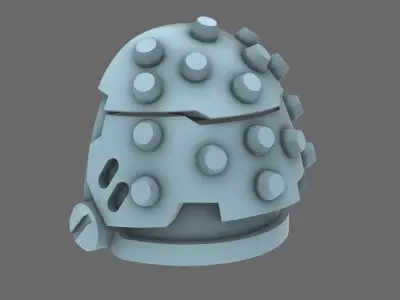 Space Knights V5 Defiant Studded Shoulder Pads Type D 3D print model