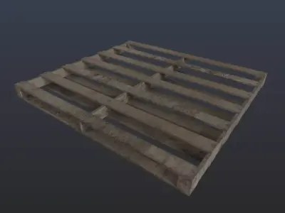 PBR Wooden Pallet Low-poly 3D model