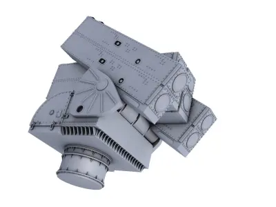Mk-16 Launching System Naval Gun 3D model