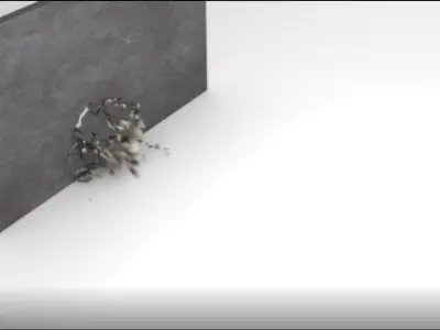 Bomb Crack Wall 01 Below 3D model