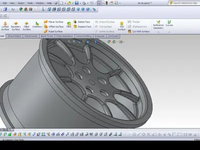 16 inch rim with tyre Free 3D model