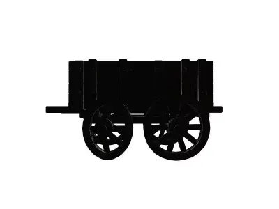 Wooden Cart 3D Printable Model 3D model