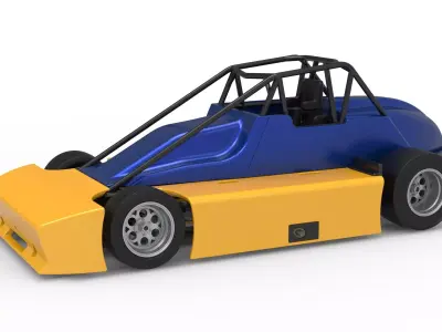 Experimental Pavement Silver Crown Car Version 2 Scale 1 to 25 3D print model