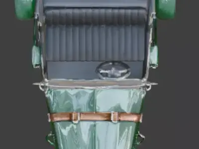 Classic British Racing Green Roadster 3D Model Low-poly 3D model