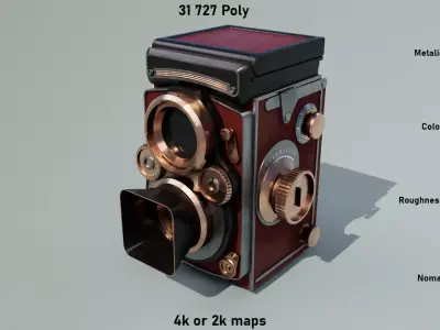 Ancient Camera Low-poly 3D model