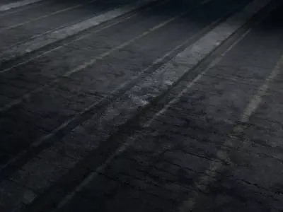 Clean Road Seamless PBR Material Texture