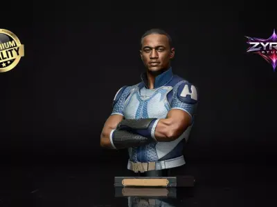 A-Train Bust STL The Boys 3D Print Sculpture Collector Model 3D print model