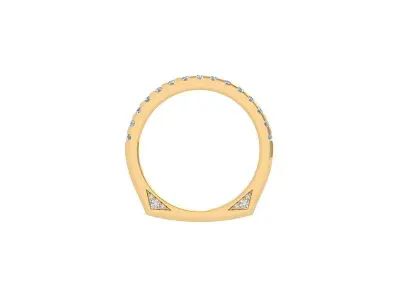 Solitaire Wedding Band 3D print model 5