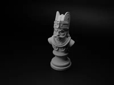 Mayan Warrior Bust Chess 3D print model order