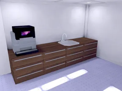 Sink SHC Quick Office LM Low-poly 3D model