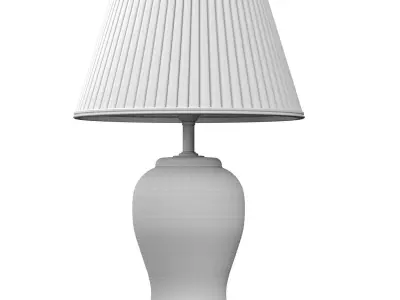 ZEDARO Painted Flower and Bird Ceramic Table Lamp 3D model