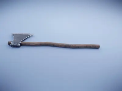 Lumberjack ax Low-poly 3D model