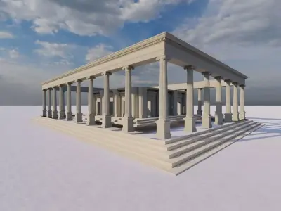 Parthenon-Historical Greek Temple 3D model get