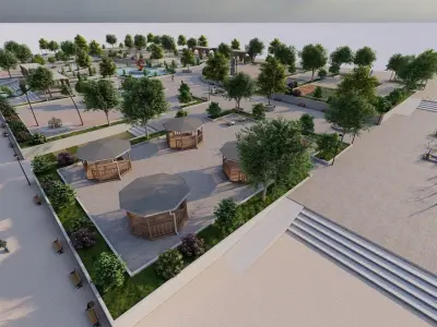 Master park-Regional park project-Private Park Landscape 3D model purchase