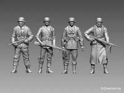 German soldiers 3D print model 2