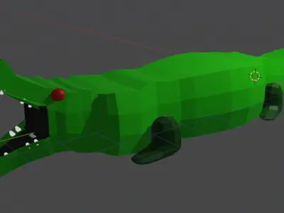 Crocodile Low-poly 3D model buy