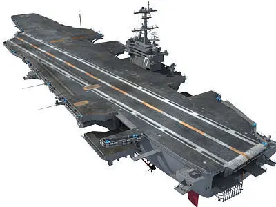 Set of 7 US Navy Ships 3D model