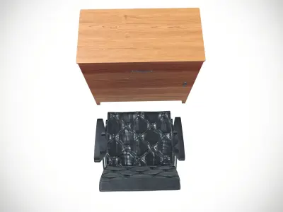 Table and chair Low-poly 3D model