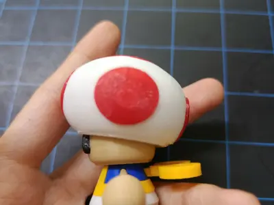 Toad Super Mario Bro Clicker - MULTI PART - PRINT IN PLACE 3D print model