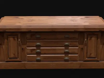 Crafting Table Low-poly 3D model