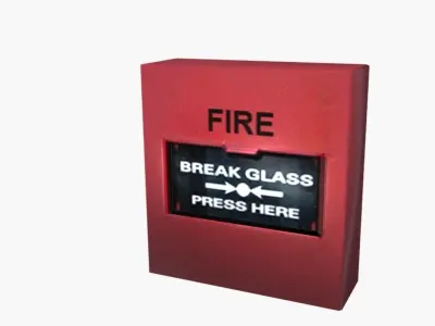 Fire Alarm System Low Poly Low-poly 3D model