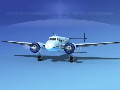 Lockheed L10 Electra Private 4 3D model
