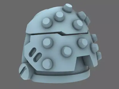 Space Knights V5 Defiance Studded Shoulder Pads Type C 3D print model