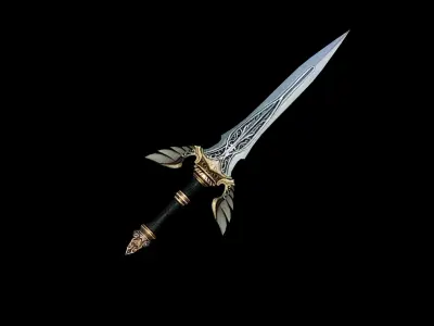 Regalia Dagger Low-poly 3D model