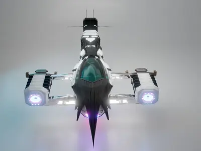 space ship  3D model by mazenhisham60
