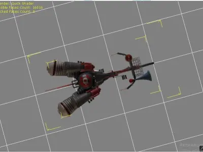 bicycle fbx with rocket Free 3D model