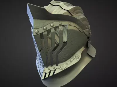 HELMET7 high and low poly Low-poly 3D model