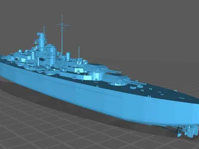 Tirpitz warship Model Nelson-class battleship warship Model 3D print model
