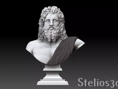 zeus bust  3D print model