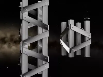 Steel Supports Low-poly 3D model