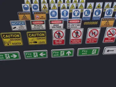 Signs Low-poly 3D model purchase