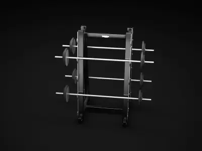 Barbell Rack 3D model get