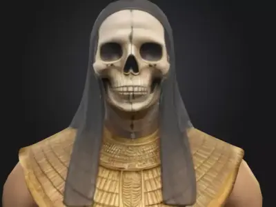 Ancient Undead Egyptian Warrior Rigged Animated 3D Character  Low-poly 3D model