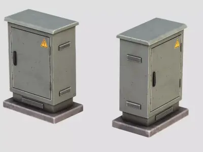 Electrical Box Street Electric Board Low-poly 3D model