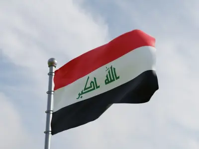 Animated Iraq Flags 3D model